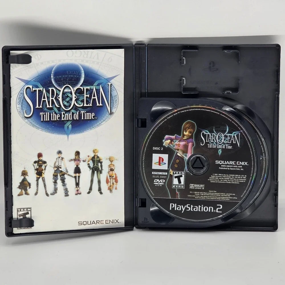 Star Ocean Till The End Of Time Sony PlayStation 2 PS2 Video Game 2 Disc Manual